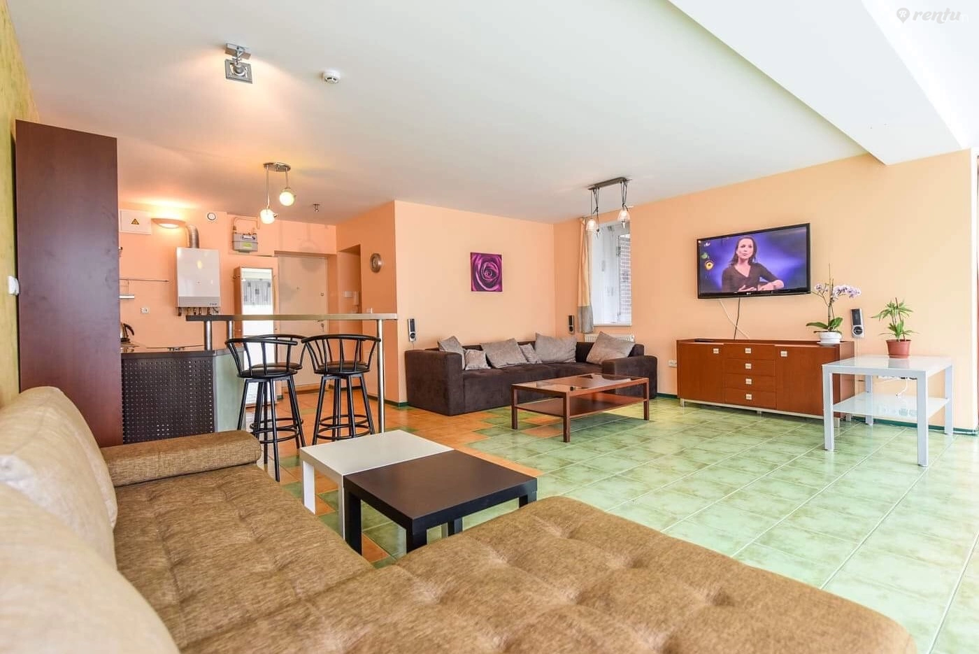 Two roomed apartments with a terrace