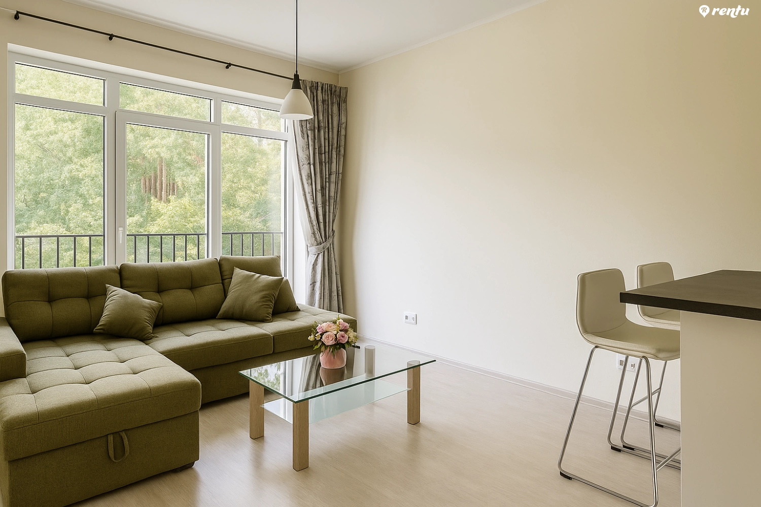 Apartment with a wonderful view in Lazdineliai