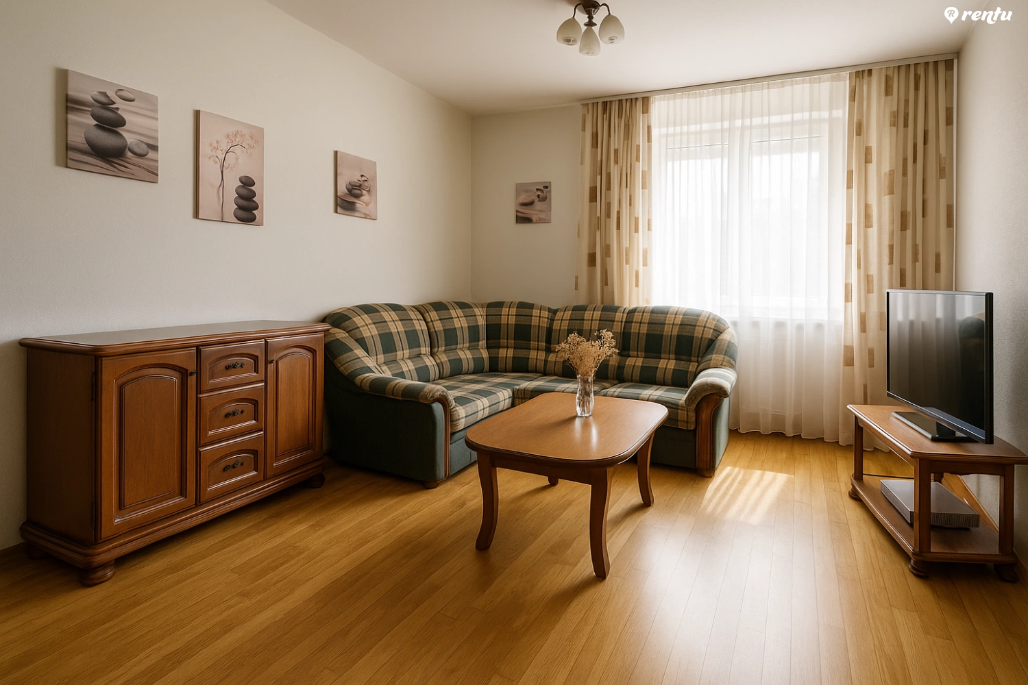 Two bedroom apartment with a balcony in Nida