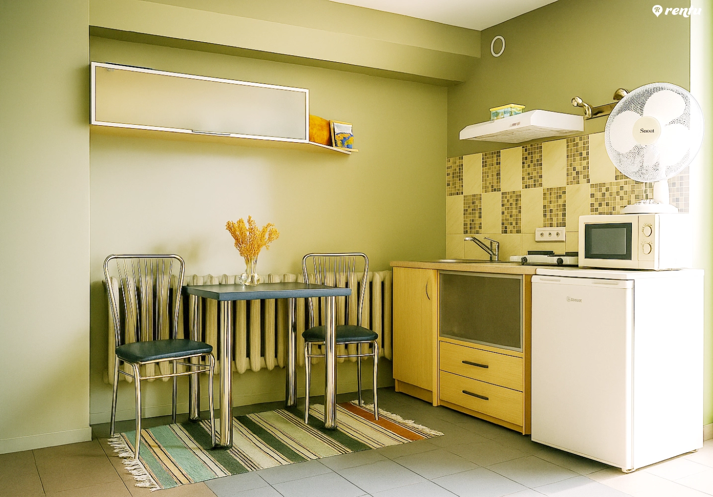 Vieno kambario butas su mini virtuvėle B