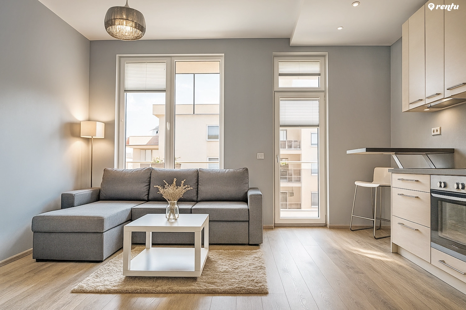 Светлая и уютная 2-комнатная квартира в Антакальнисе