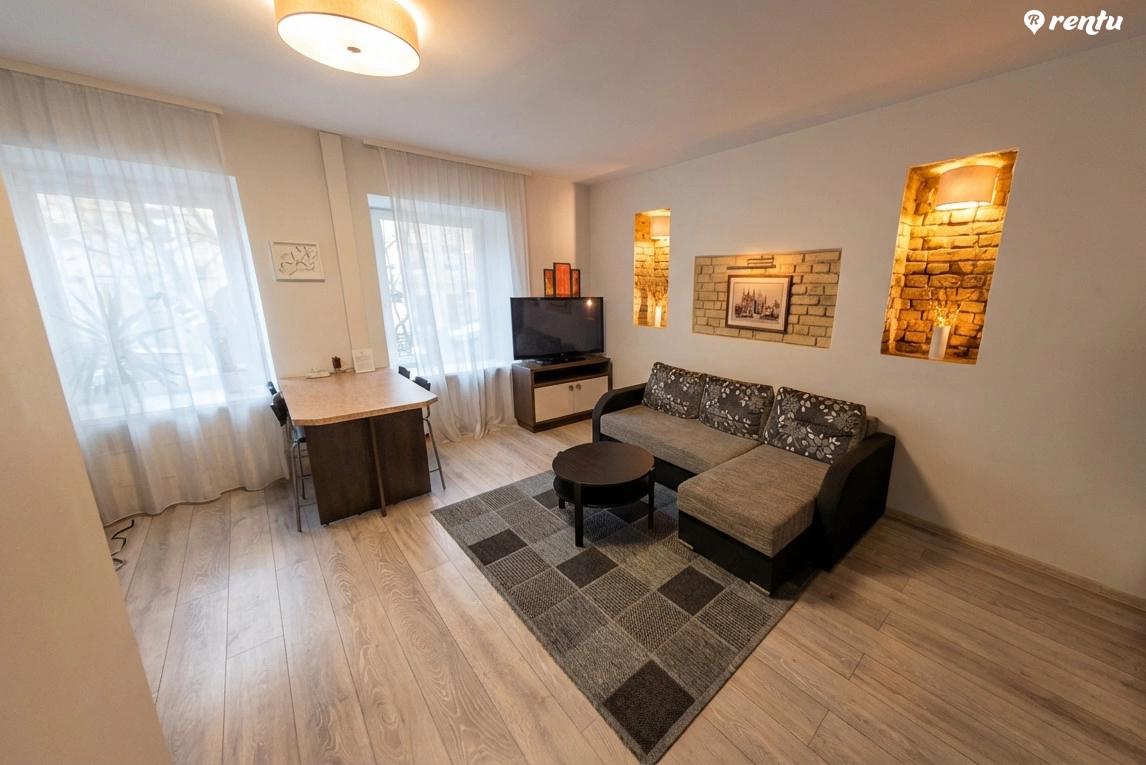 Центр Вильнюса.  Двухкомнатная квартира