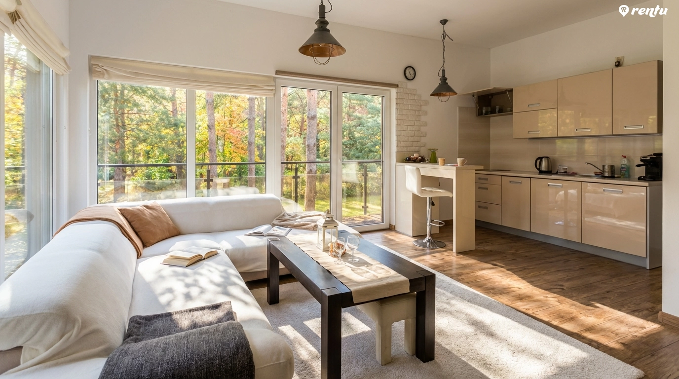 Апартаменты с балконом, отдельным входом и парковкой