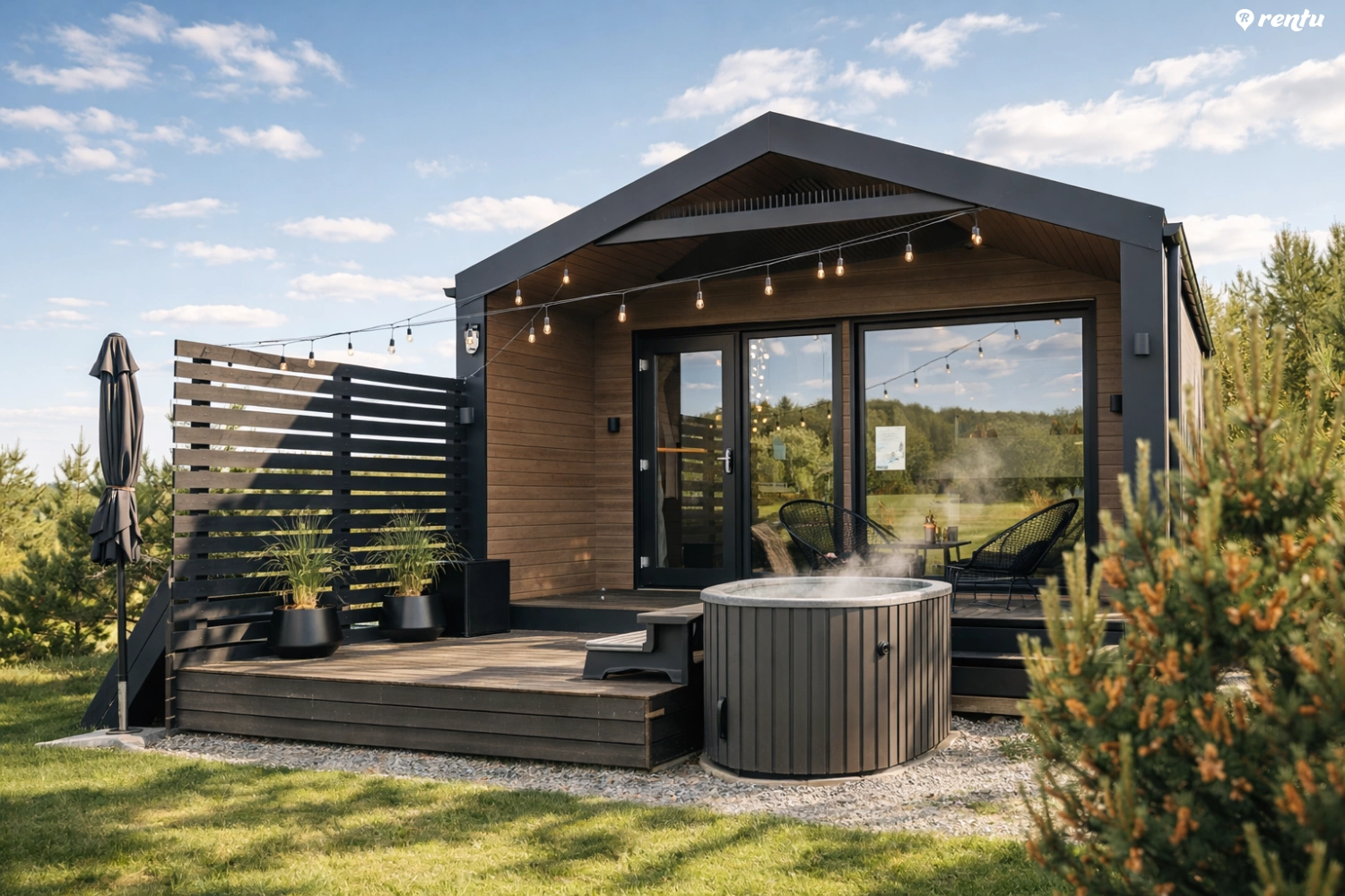 Namelis AISTIS – poilsis dviese ant vandens kranto su jacuzzi