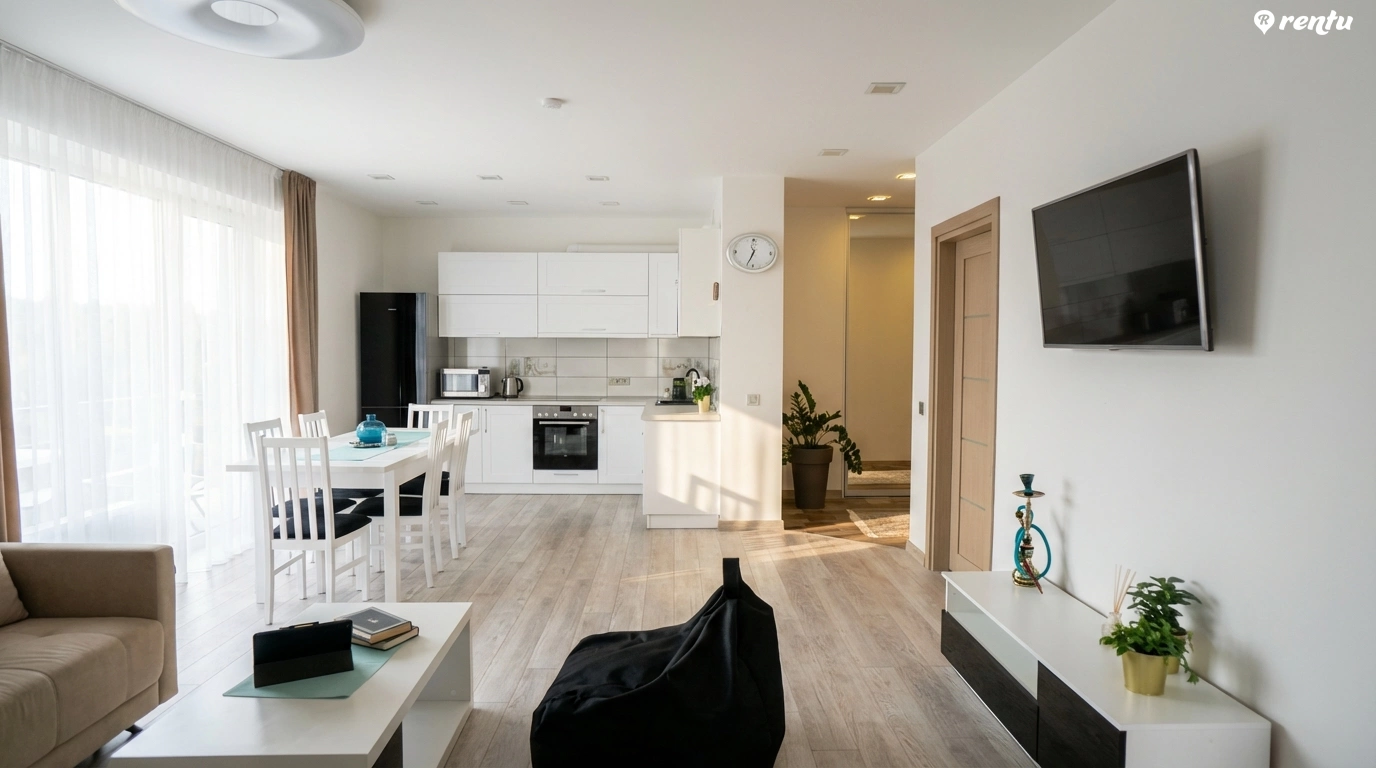 Большая и уютная квартира в центре Бирштонаса