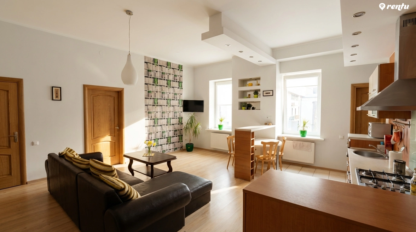 Modern 1-Bedroom Apartment in Kaunas City Center near Laisvės Avenue